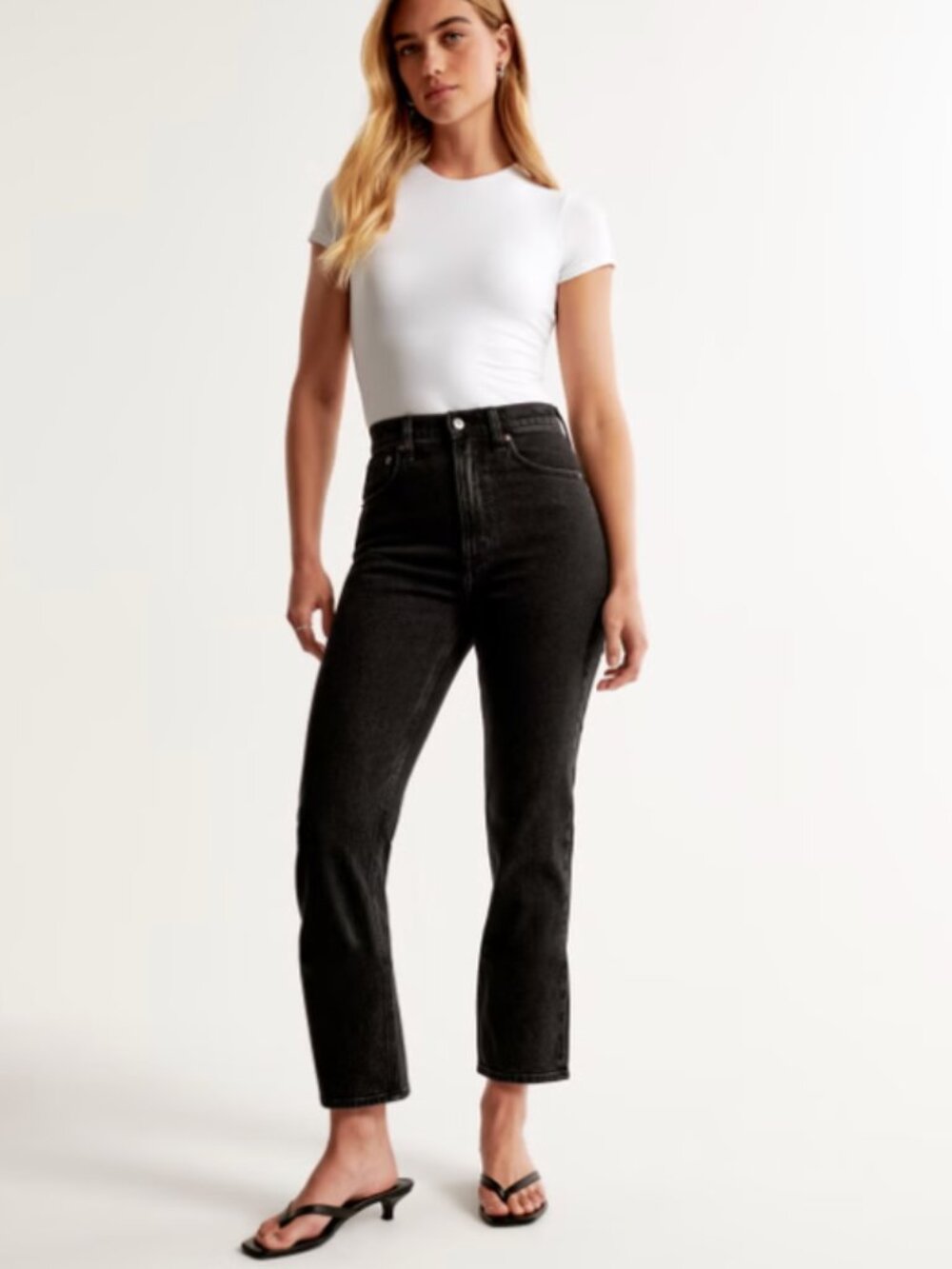 Abercrombie & Fitch The Ankle Straight high-rise jeans NWT